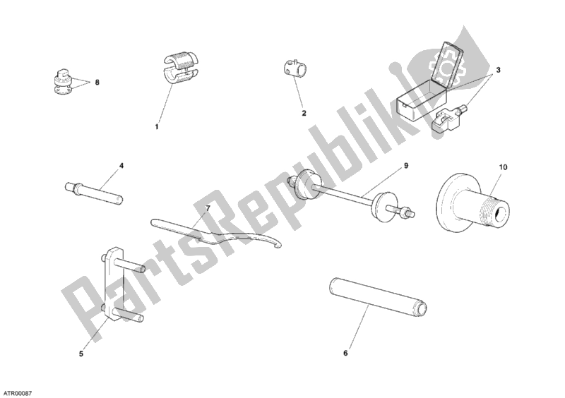 All parts for the Workshop Service Tools, Frame of the Ducati Monster S2R 1000 USA 2006